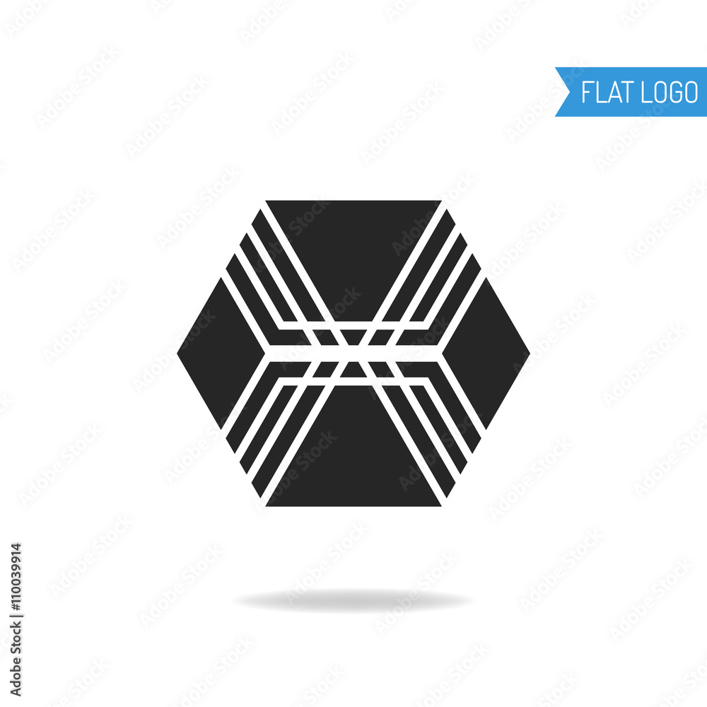 Polygon. Business icon ,technical, engineering logo. Vector illustration Polygon. Business icon ,technical, engineering logo. Vector illustration