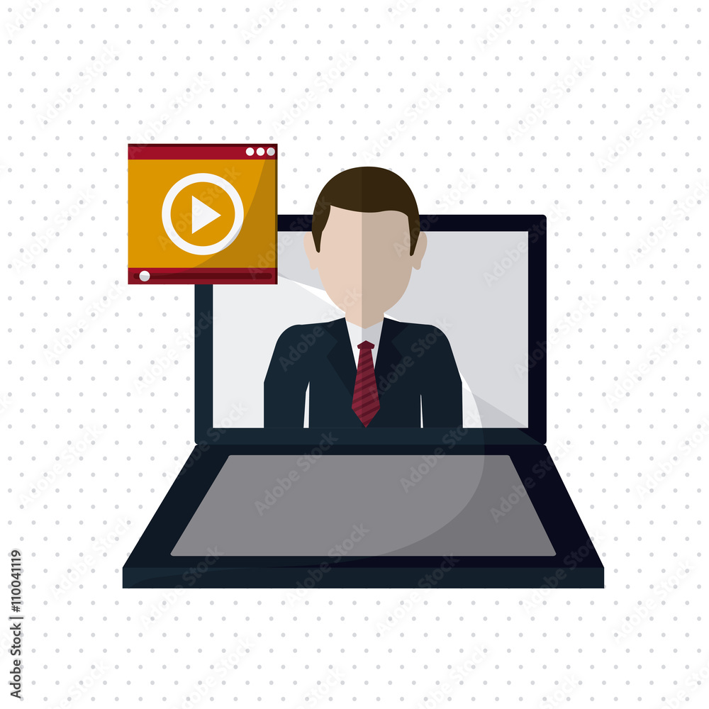 Business concept. laptop icon. communication concept Business concept. laptop icon. communication concept