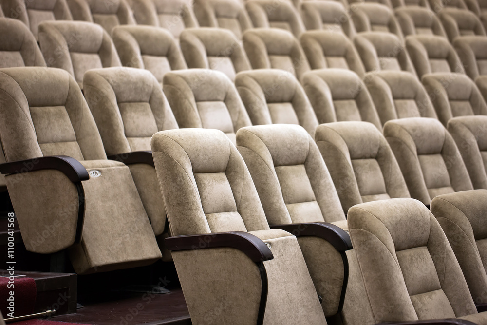 Fototapeta premium Empty comfortable seats in theater, cinema