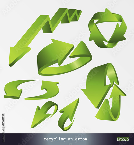 eps Vector image: recycling an arrow 4