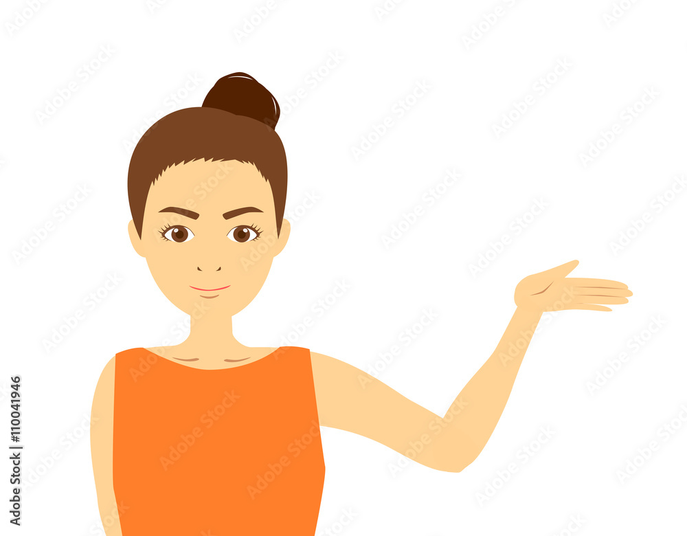 ノースリーブの女性 案内 ノースリーブの女性 案内