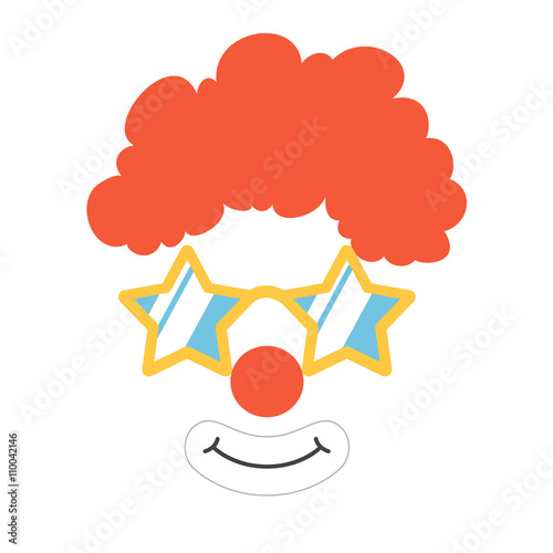 Clown props face