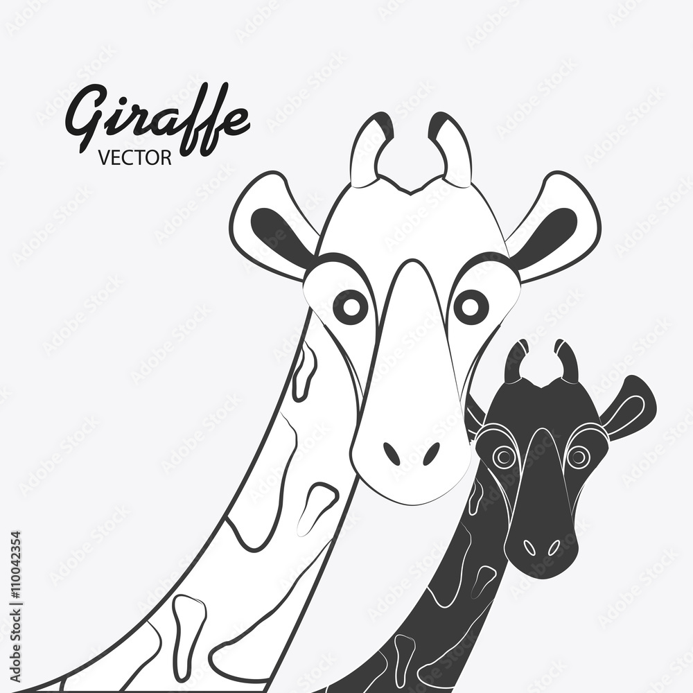 Fototapeta Giraffe icon. Animal design. Safari concept