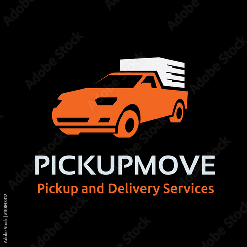Pickup logo,transport logo,vector logo template.