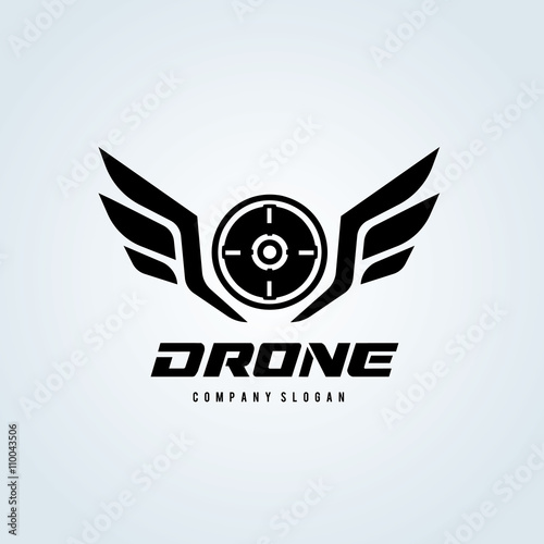 Drone logo,wing logo,game logo,vector logo template.