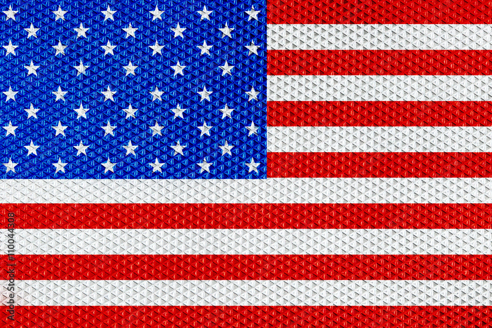 Fototapeta premium American flag with elegant pattern material texture background