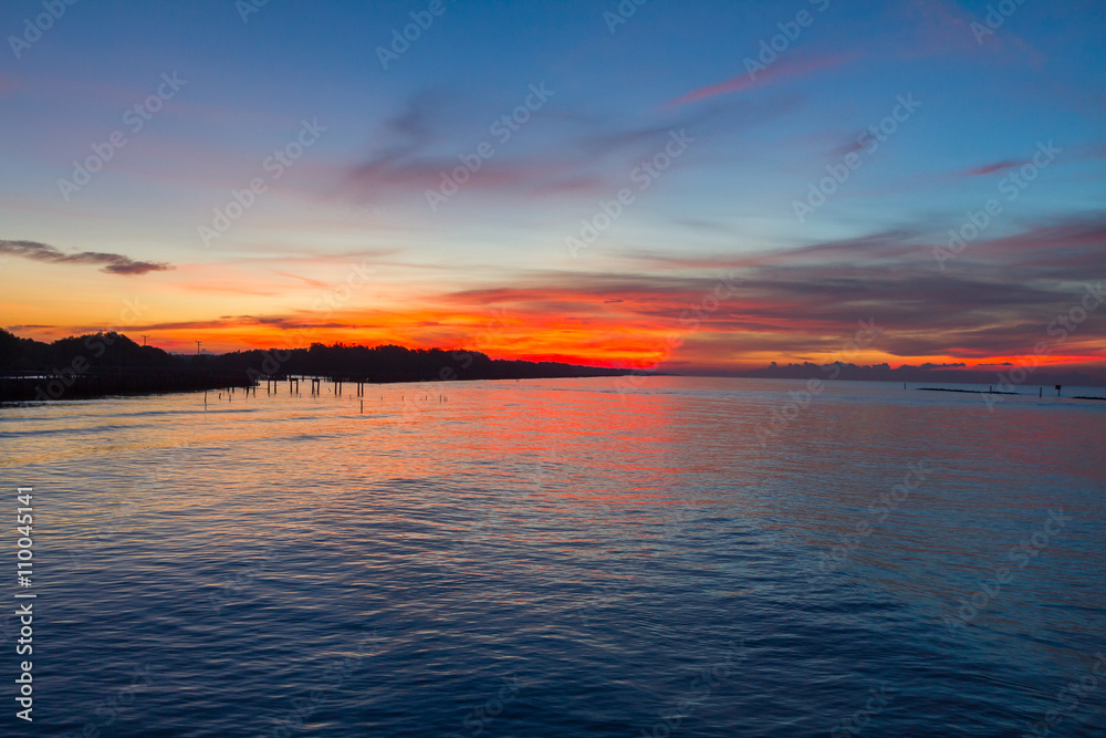 sunrise at the sea