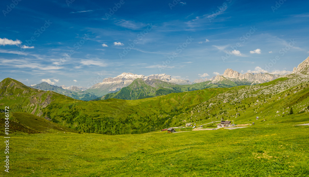 Italy beauty, Dolomites Passo de Giau in summer.