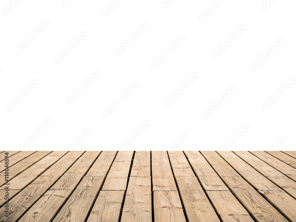 wooden floor on white background