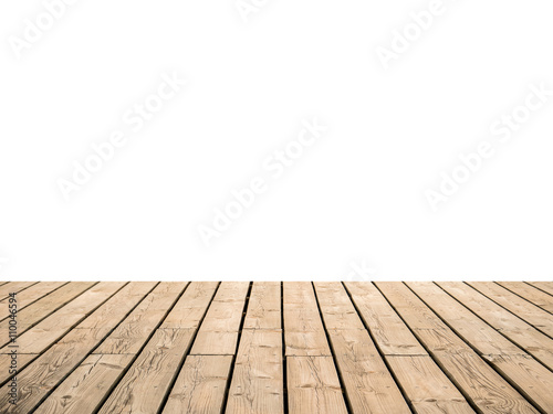 wooden floor on white background