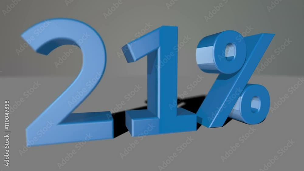 Blue growing 3D numbers, counting up to 85% including luma matte Blue growing 3D numbers, counting up to 85% including luma matte