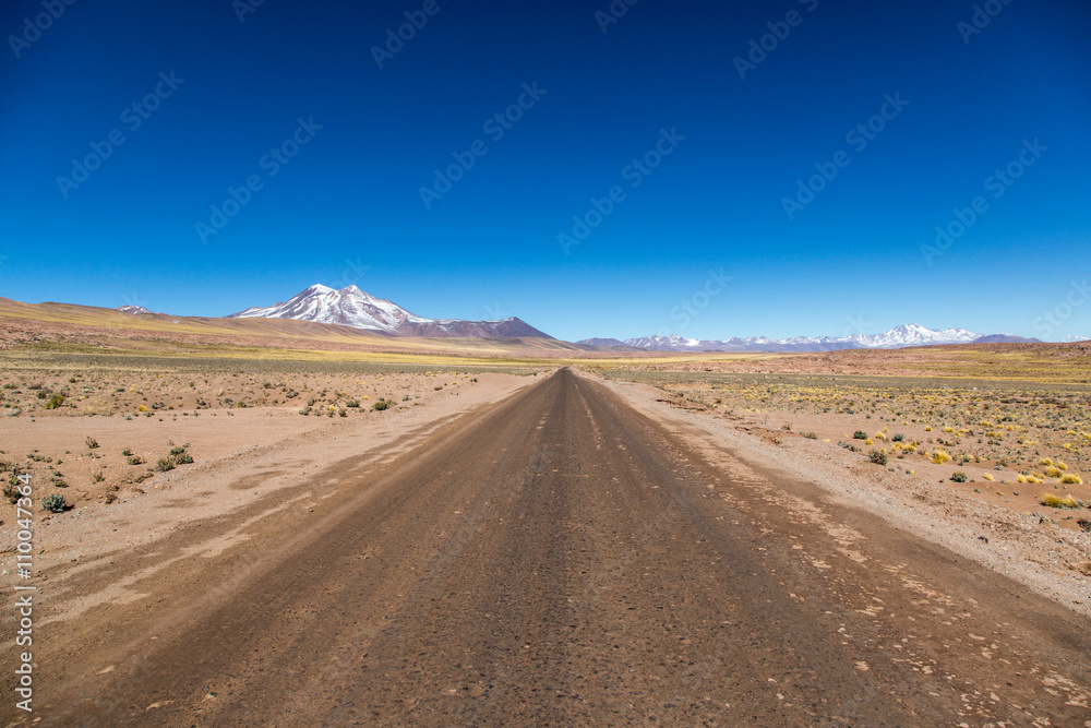Beautiful landscape of Atacama Desert in Chile. Winter time.