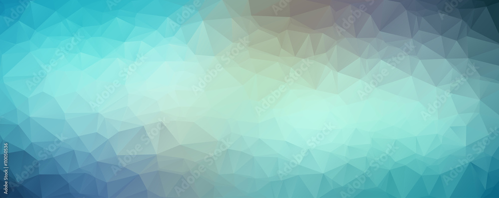 Blue abstract polygonal baner background, vector
