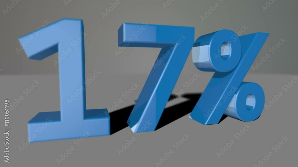 Blue growing 3D numbers, counting up to 70% including luma matte Blue growing 3D numbers, counting up to 70% including luma matte