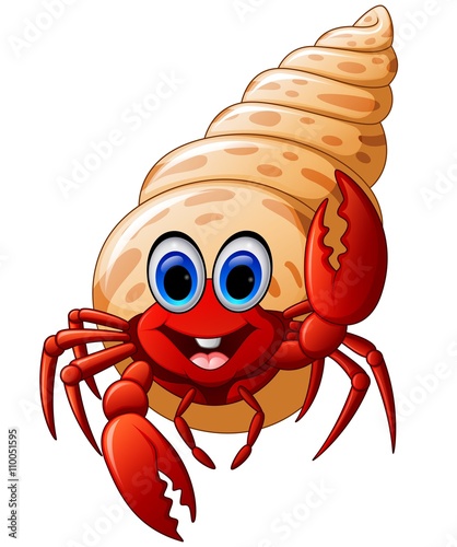 Cartoon hermit crab photo