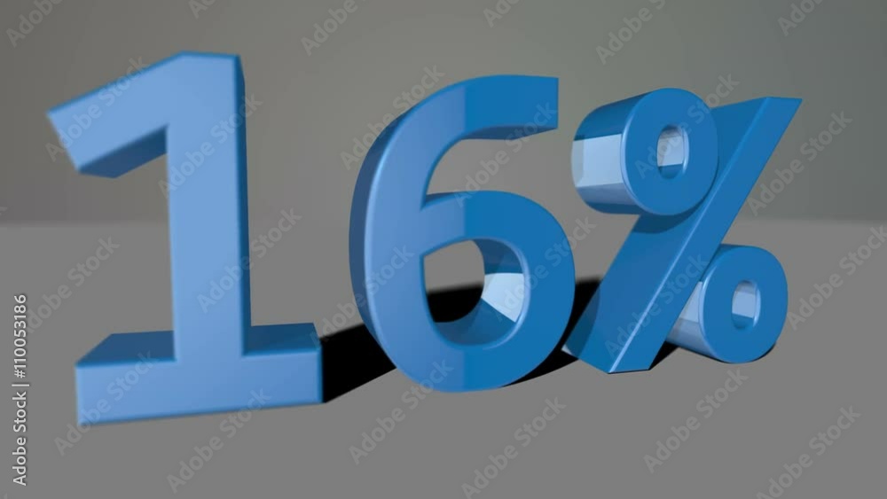 Blue growing 3D numbers, counting up to 65% including luma matte Blue growing 3D numbers, counting up to 65% including luma matte