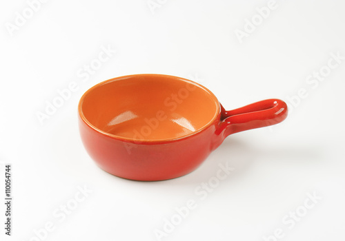 Glazed terracotta saucepan