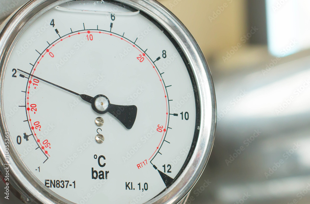 Pressure gauge, measuring instrument close up. Pressure gauge, measuring instrument close up.