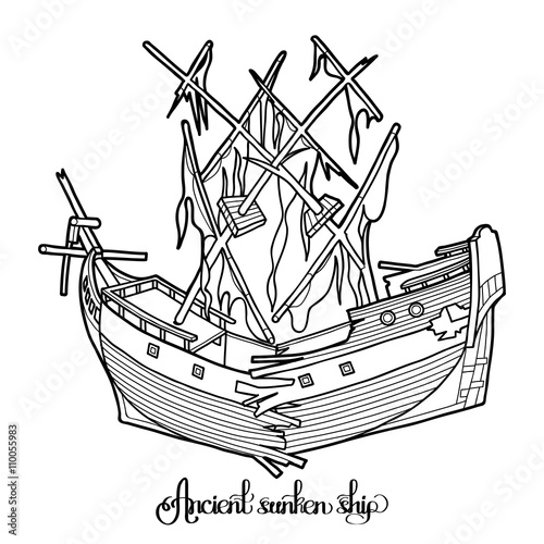 Ancient sunken ship.