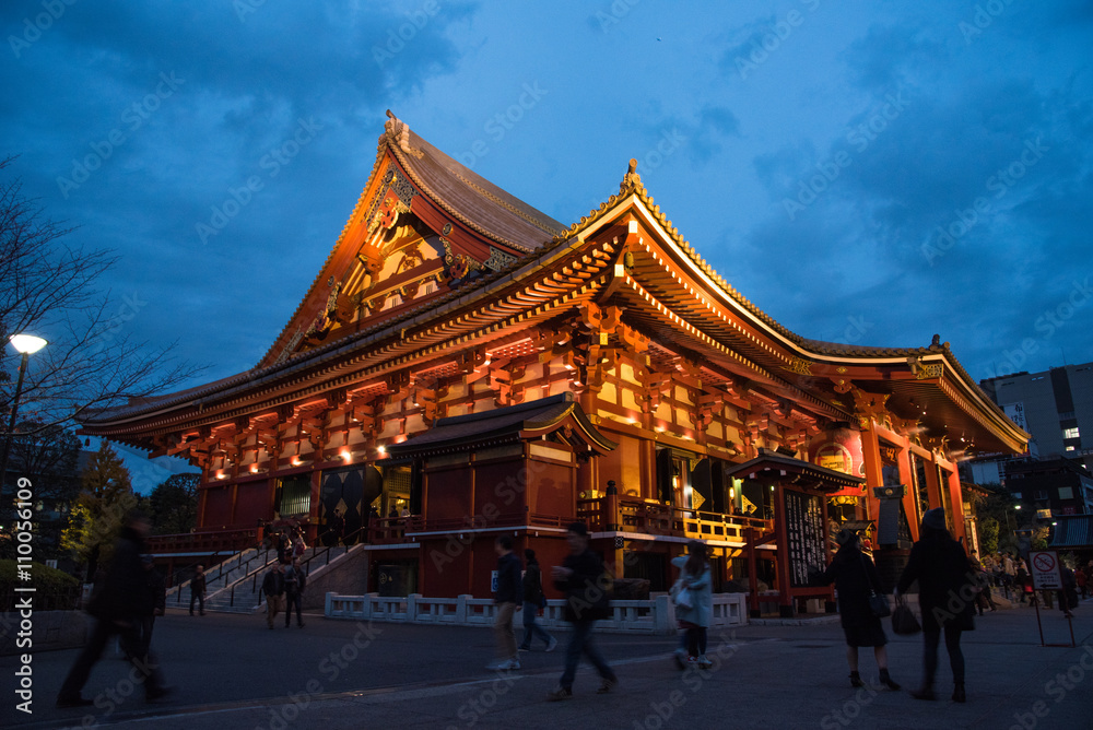 view of the Asakusa temple in Tokyo, Japan view of the Asakusa temple in Tokyo, Japan
