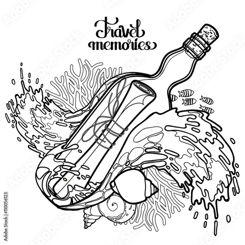 Message in the bottle among the storm waves