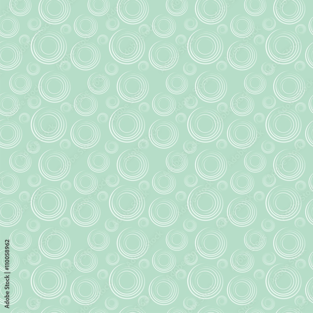 Abstract white circles and eddies simple seamless background for the site, documents, forms, packages, packaging, clothing, paper and other things. Mint color illustration. Abstract white circles and eddies simple seamless background for the site, documents, forms, packages, packaging, clothing, paper and other things. Mint color illustration.