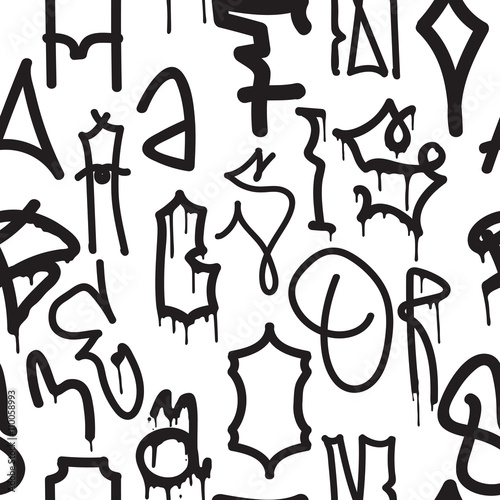 Graffiti background seamless pattern