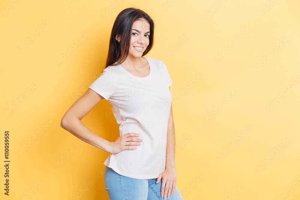 Happy lovely woman Happy lovely woman