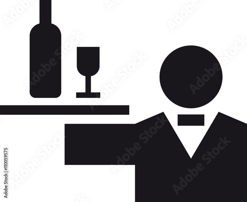 a WAITER glyph icon