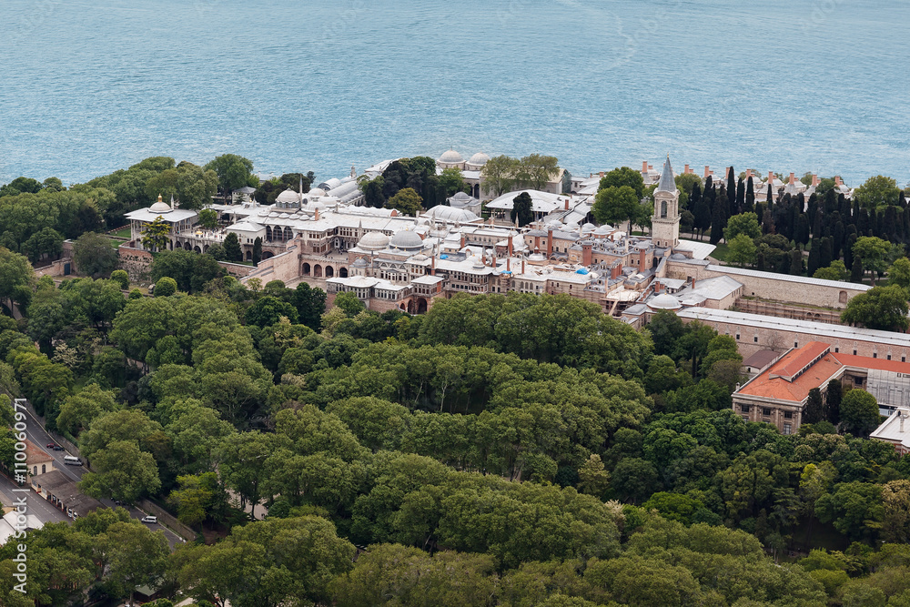 Aerial view of Topkapi Palace, Istanbul