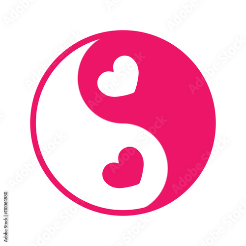 love harmony sign ballance pink red icon
