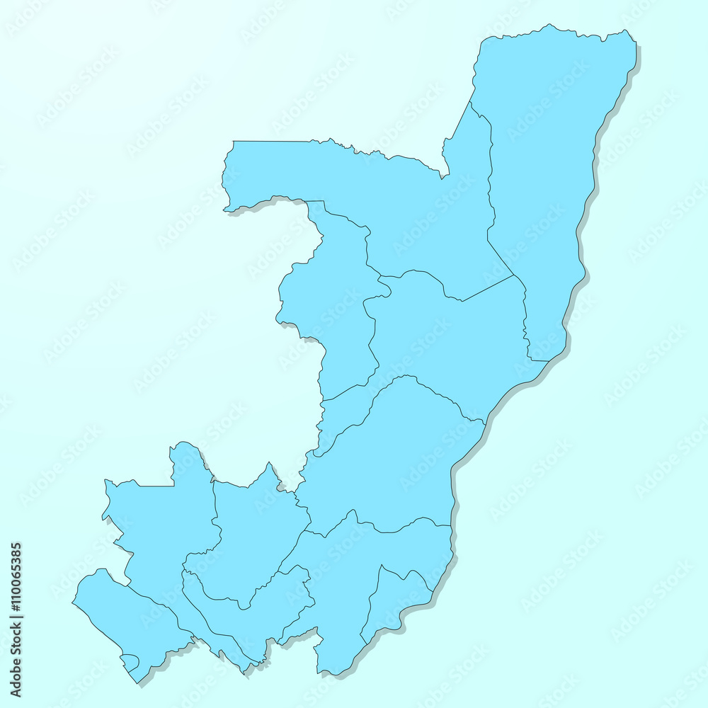 Republic of Congo blue map on degraded background vector