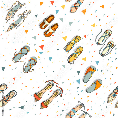 Shoes seamless pattern