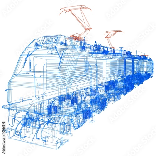 train.3D illustration