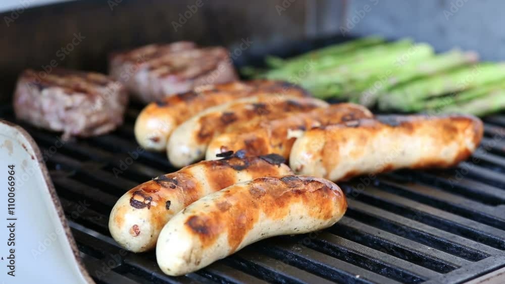 turning around some sausages and tenderloins. summer feelings turning around some sausages and tenderloins. summer feelings