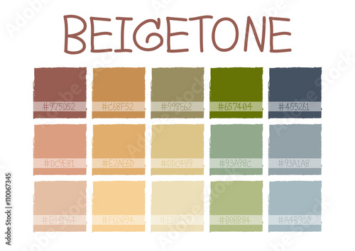 Beigetone Color Tone with Code Vector Illustration