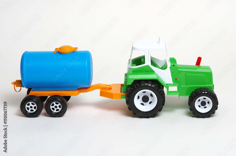 Fototapeta premium Toy car isolated on white