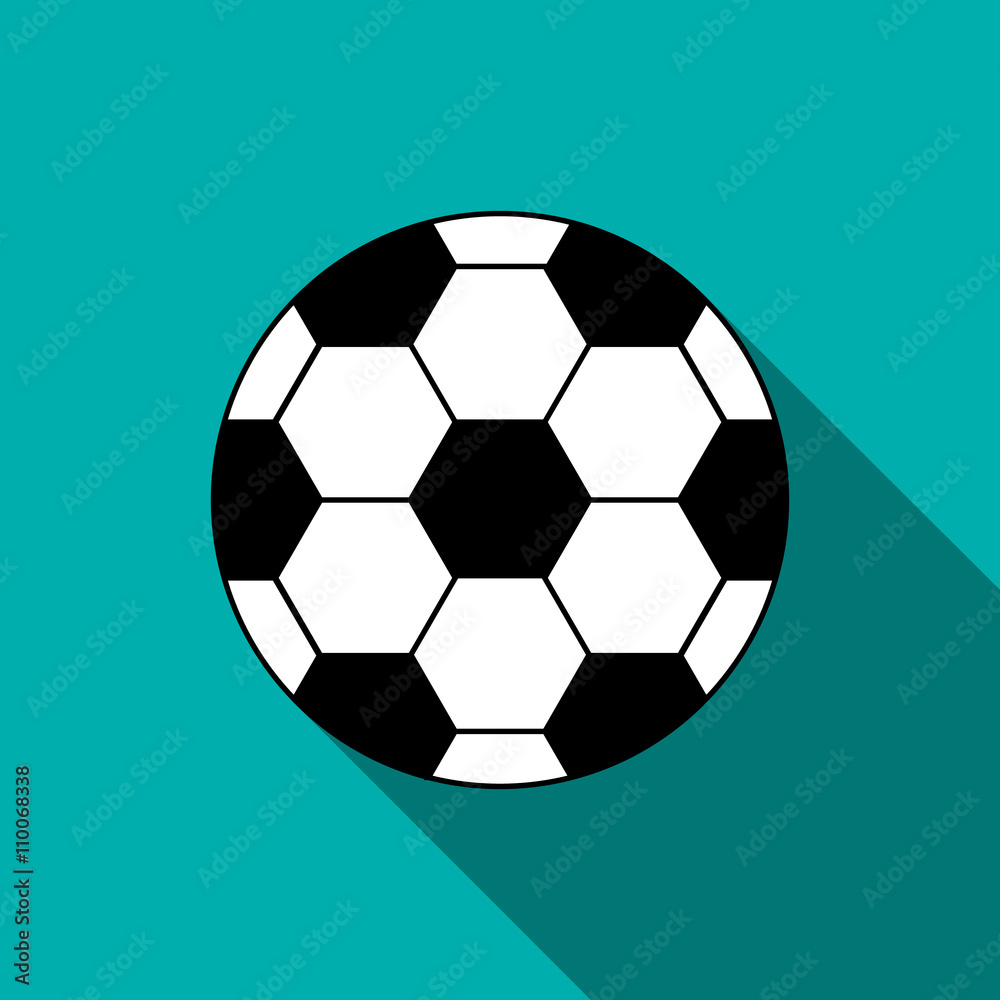 Fototapeta premium Soccer ball icon in flat style 