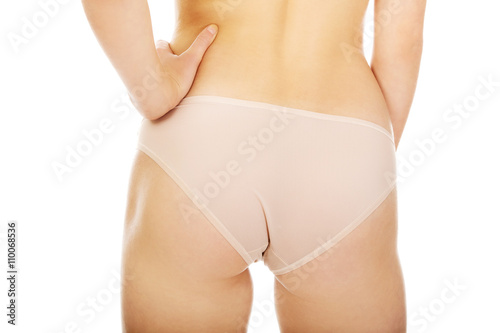 Woman bottom with hand on it