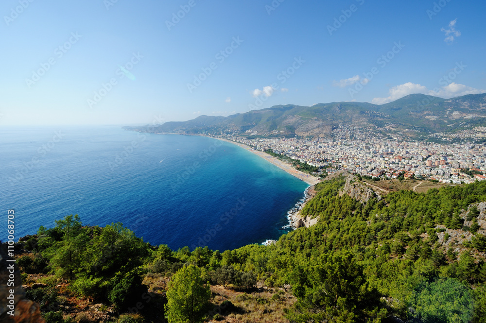 Aerial view of the Alanya city, Turkey