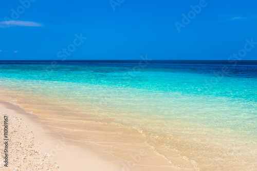 Beautiful beach and tropical turquoise sea © GVS