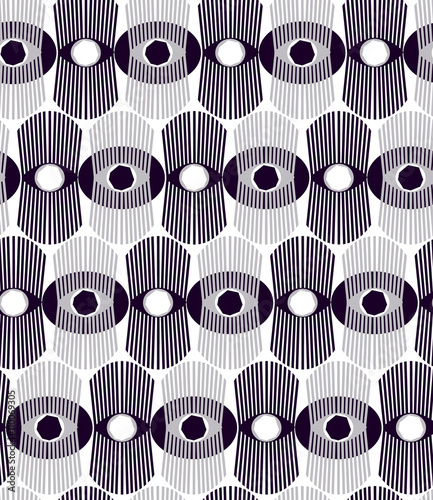 Seamless ornamental pattern with eyes