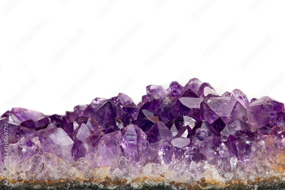 amethyst on a white background amethyst on a white background
