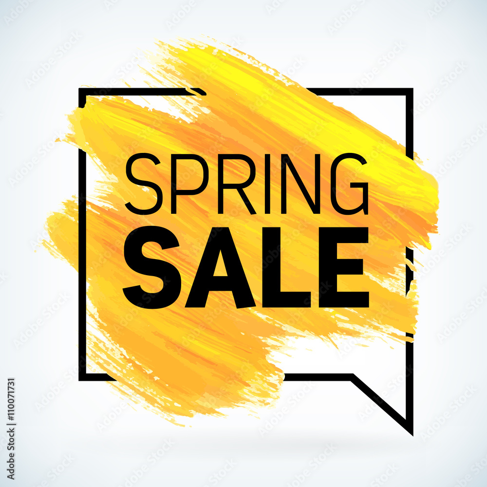 Yellow hand paint artistic dry brush stroke spring sale. Yellow hand paint artistic dry brush stroke spring sale.