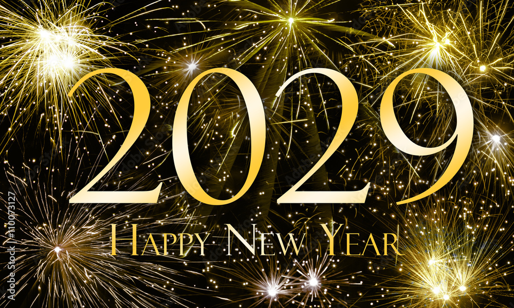 Happy New Year 2029 Stock Photo Adobe Stock