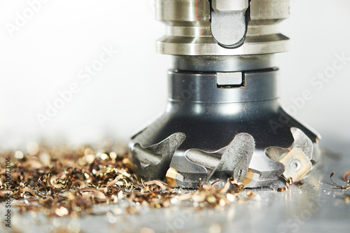 industrial metalworking cutting process by milling cutter 