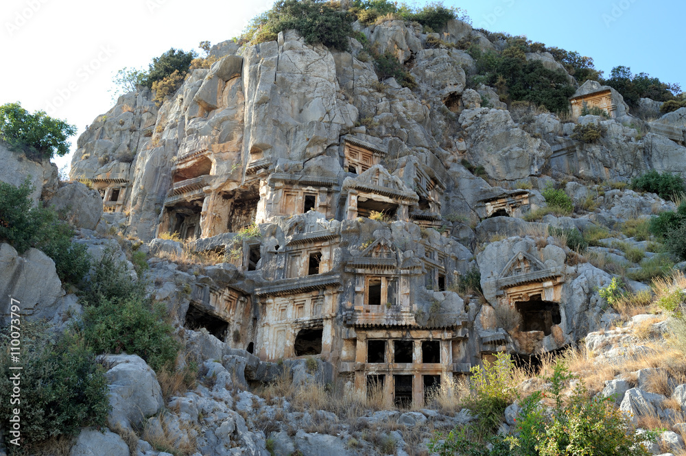 Tombs of the ancient city of Myra