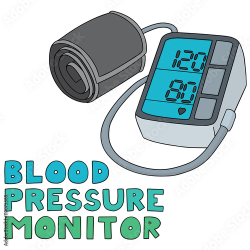 vector set of blood pressure monitor