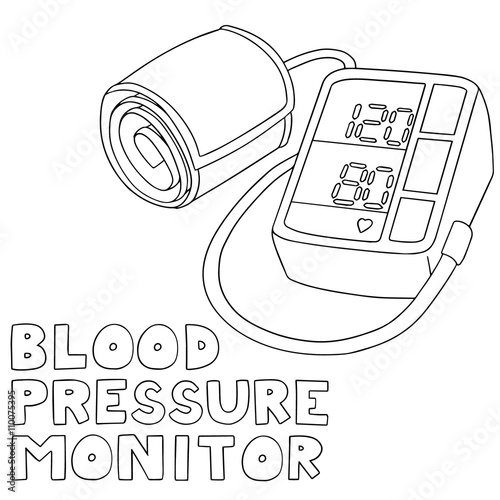 vector set of blood pressure monitor