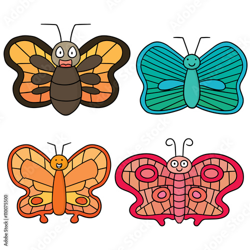 vector set of butterfly